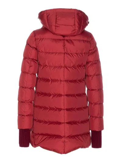 Herno Hooded Zip-up Padded Jacket Clothing In Red