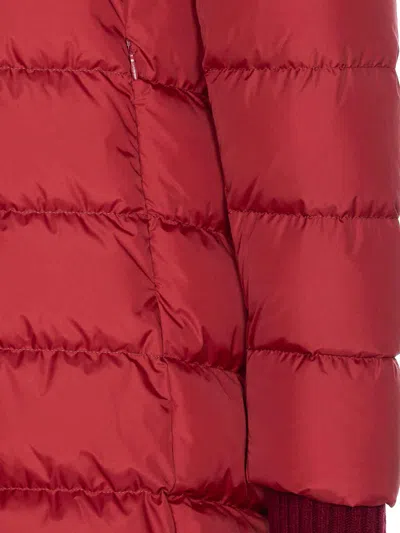 Herno Hooded Zip-up Padded Jacket Clothing In Red