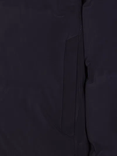 Herno New Impact Long Down Jacket With Hood In Blue