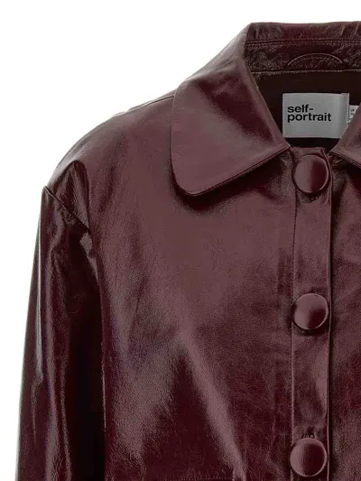 Self-portrait Craqu Leather Jacket