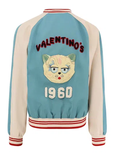 Valentino Le Chat De La Maison Wool Bomber Jacket