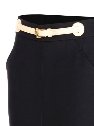 Valentino Garavani Women Skirt With Leather Details