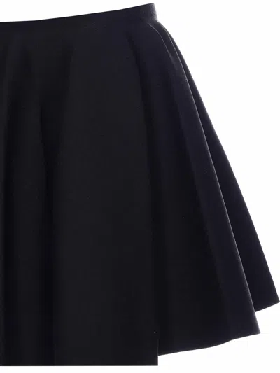 Alaïa Ribbed Flared Mid-rise Wool-blend Mini Skirt