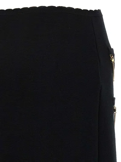 Moschino Skirt With Chain Embellishments And Scalloped Edges