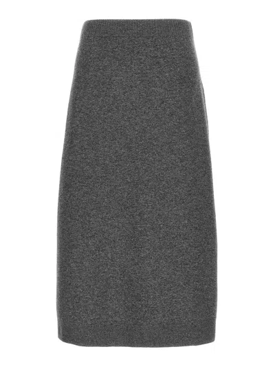 Brunello Cucinelli Longuette Midi Skirt In Stretch Cashmere