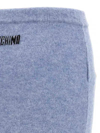 Moschino Shetland Wool Knit Skirt With Landscape Intarsia