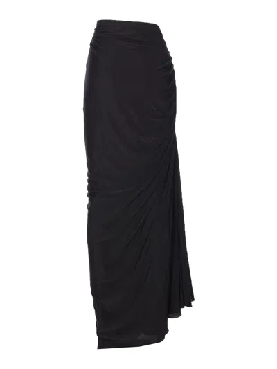 Alaïa Alaia Women Long Draped Jersey Dress