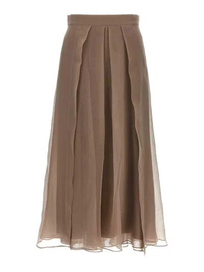 Brunello Cucinelli "paneled Circle" Skirt