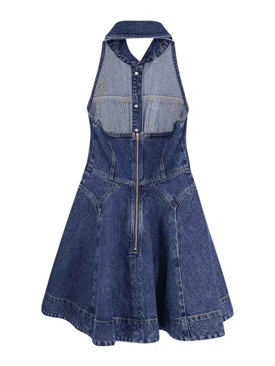 Self-portrait Vestito Corto In Denim