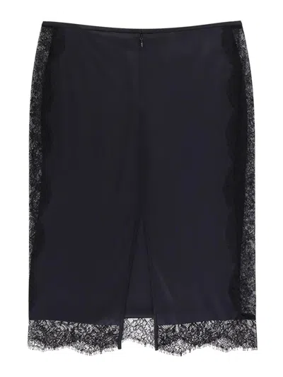 Tom Ford Silk Skirt With Lace Inserts