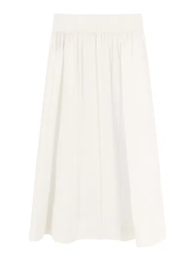 Tory Burch Cotton Skirt With Logoed Buttons