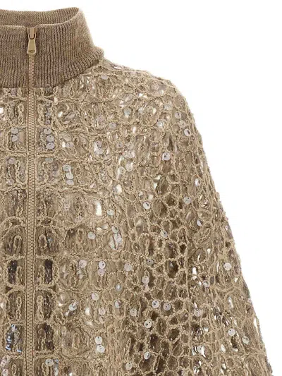 Brunello Cucinelli Dazzling Croc Embroidery Cardigan