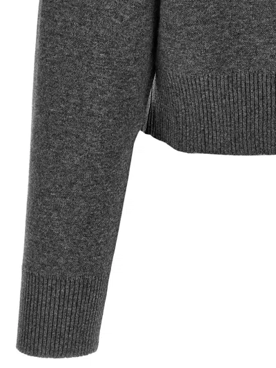 Brunello Cucinelli Shiny Zipper Pull Wool Cardigan