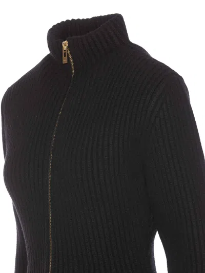 Alaïa Ribbed Wool And Cashmere-blend Peplum Cardigan
