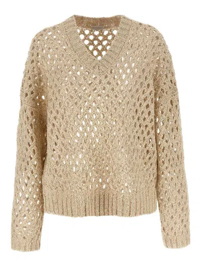 Brunello Cucinelli 'rustic Dazzling Net' Sweater