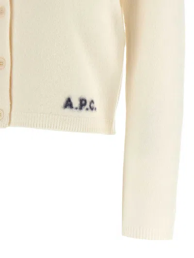 Apc A.p.c. Powder Merinos Sweater In White
