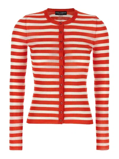 Dolce & Gabbana Striped Viscose Cardigan