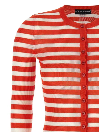 Dolce & Gabbana Striped Viscose Cardigan