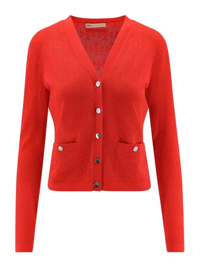 Tory Burch Cardigan T Monogram Jacquard In Misto Viscosa