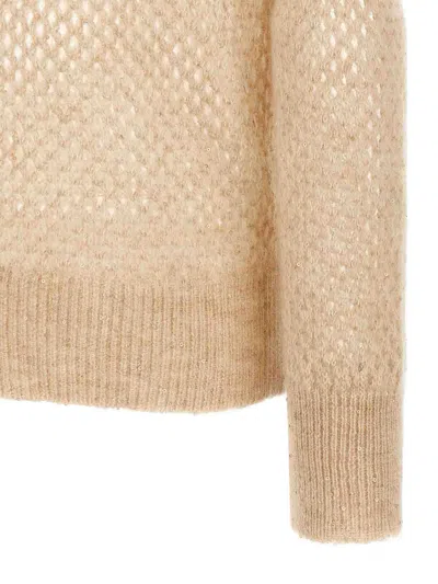 Brunello Cucinelli Rustic Dazzling Net Sweaters And Cardigans Beige