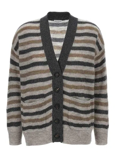 Brunello Cucinelli Lurex Wool Cardigan