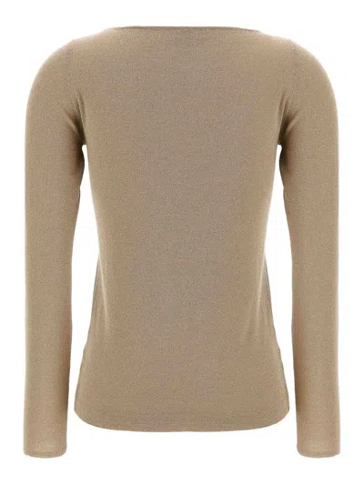 Brunello Cucinelli Sparkling Sweaters And Cardigans Gold