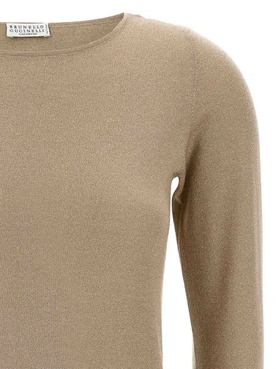 Brunello Cucinelli Sparkling Sweaters And Cardigans Gold