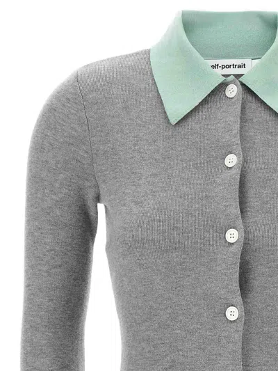Self-portrait Grey Merino Wool Sweaters And Cardigans Gray