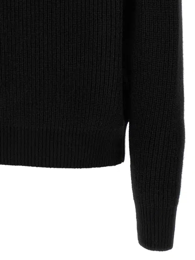 Tom Ford Slim-fit Ribbed Wool And Cashmere-blend Zip-up Cardigan In Black