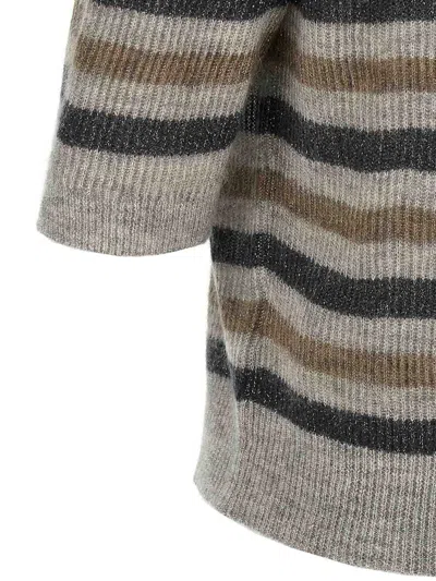 Brunello Cucinelli Lurex Wool Cropped Sweater