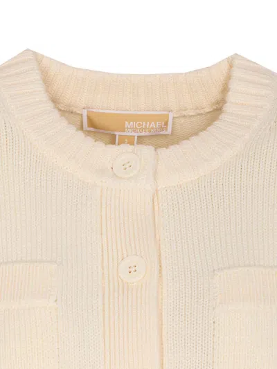 Michael Michael Kors Soft Ecru Cardigan With Button Closure