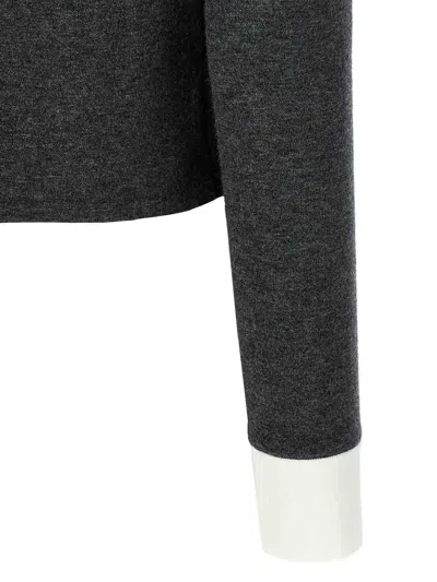 Self-portrait Grey Contrast Collar Cardigan