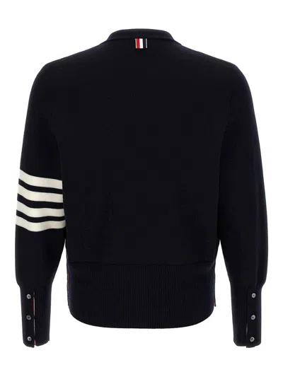 Thom Browne Wool Cardigan With Striped Sleeve Detail