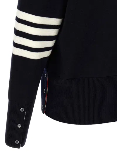 Thom Browne Wool Cardigan With Striped Sleeve Detail