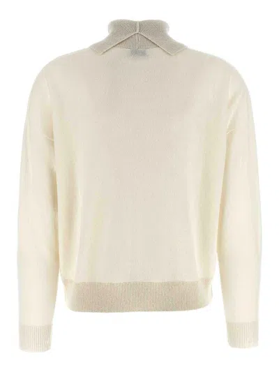 Peserico Ribbed Turtleneck Sweater Lurex Accents