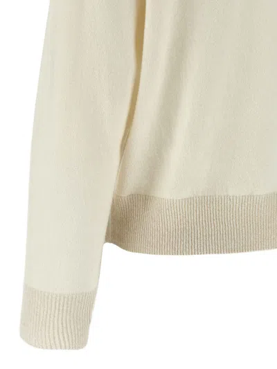 Peserico Ribbed Turtleneck Sweater Lurex Accents