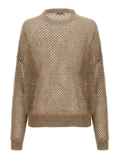 Brunello Cucinelli Mohair-blend Mesh Sweater