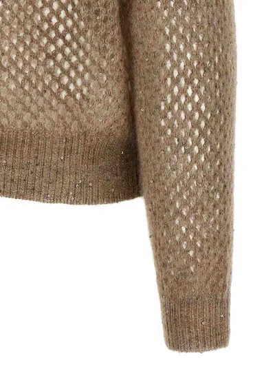 Brunello Cucinelli Mohair-blend Mesh Sweater