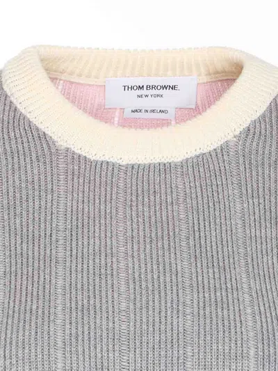 Thom Browne Virgin Wool Sweater In Gray
