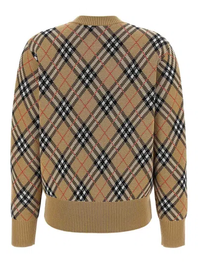 Burberry Archivio Check Sweater In Brown