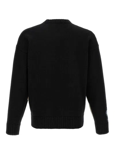 Dsquared2 Two-tone Crew Neck Sweater With Graphic Design