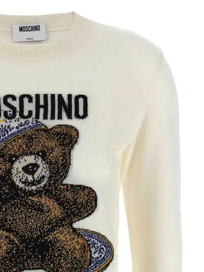 Moschino Crew Neck Sweater With Teddy Bear Motif