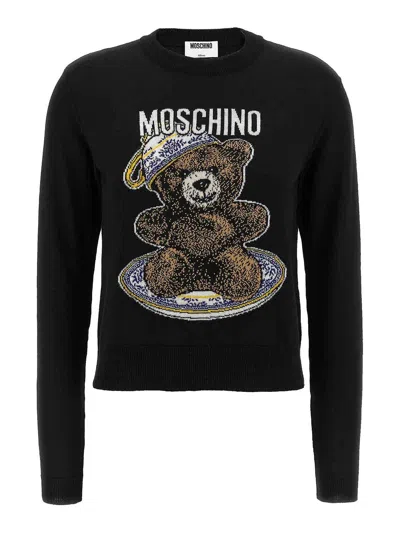 Moschino Teddy Bear-intarsia Crew-neck Sweater