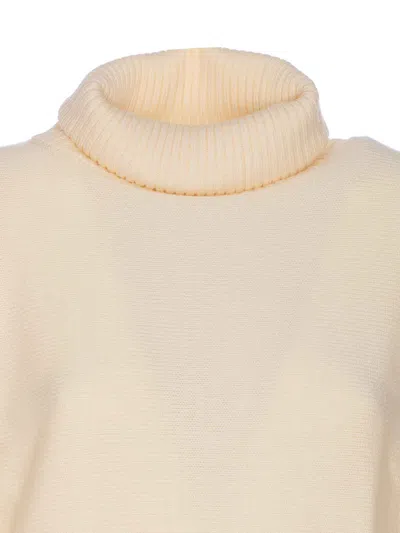 Michael Michael Kors High-neck Logo-plaque Sweater In Yellow