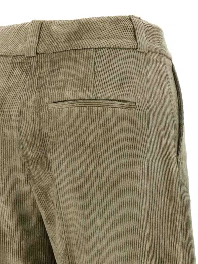 Peserico Wide Leg Corduroy Trousers With Belt Loops
