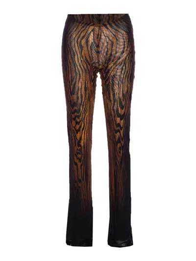 Jean Paul Gaultier Brown The Wood Pants In Animal Print
