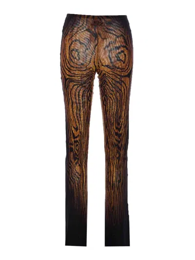 Jean Paul Gaultier Brown The Wood Pants In Animal Print