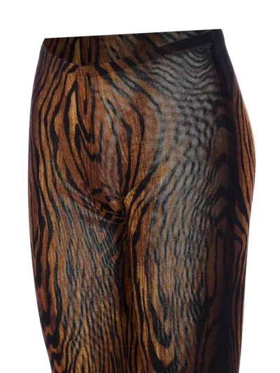Jean Paul Gaultier Brown The Wood Pants In Animal Print