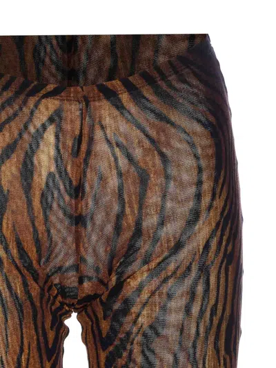 Jean Paul Gaultier Brown The Wood Pants In Animal Print
