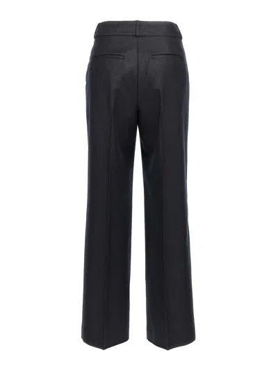 Peserico Flannel Lurex Trousers Back Pockets In Black